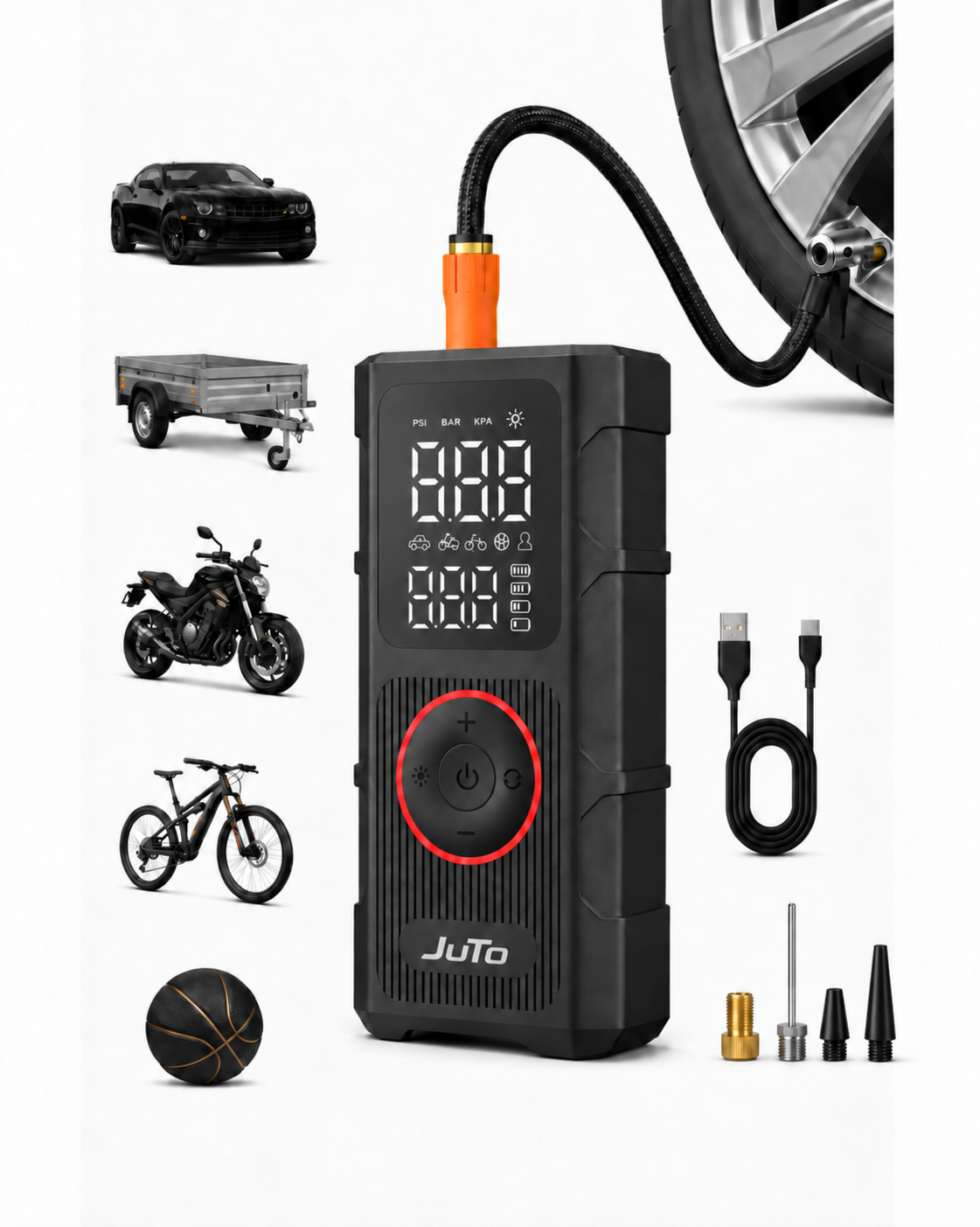 Air Pro X 200 – Kabellose Akku-Luftpumpe für Fahrrad, Auto & Motorrad