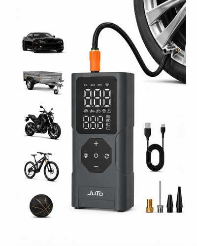 Air Pro X 100 – Elektrische Luftpumpe mit Powerbank | Akku-Pumpe für Fahrrad, Auto & Motorrad